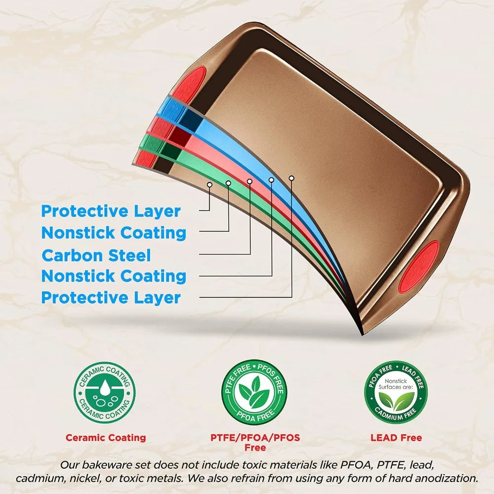 Non-Stick Baking Pan Set - Carbon Steel Bakeware