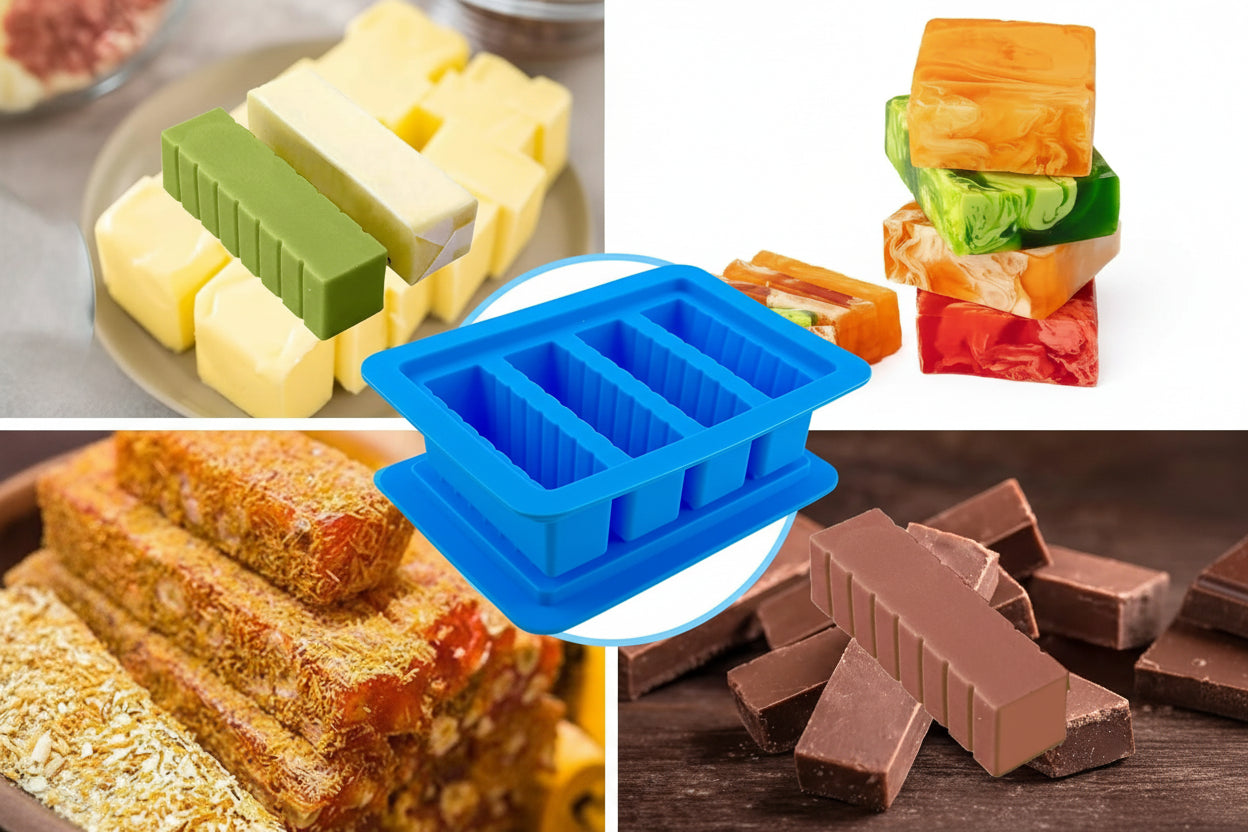 Silicone Mold With Lid Rectangular, Butter Maker Baking Molds