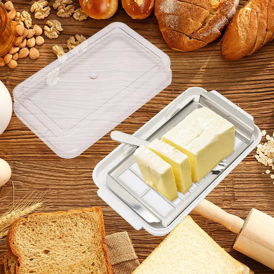 Stainless Steel Butter Slicer with Airtight Storage Container
