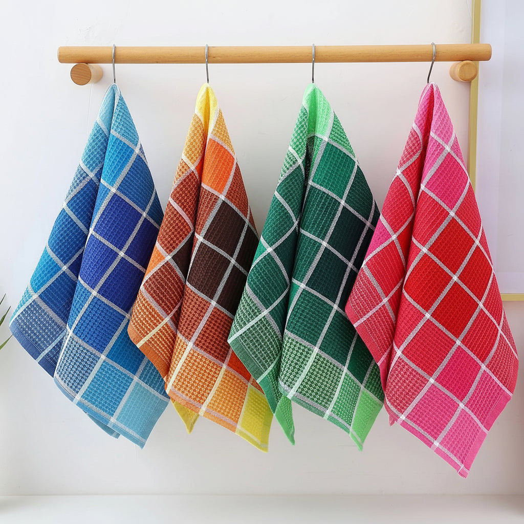 Large Kitchen Dish Towels Set - Super Soft, Highly Absorbent, Quick-Dry Cotton (4-Pack or 8-Pack) 4pcs