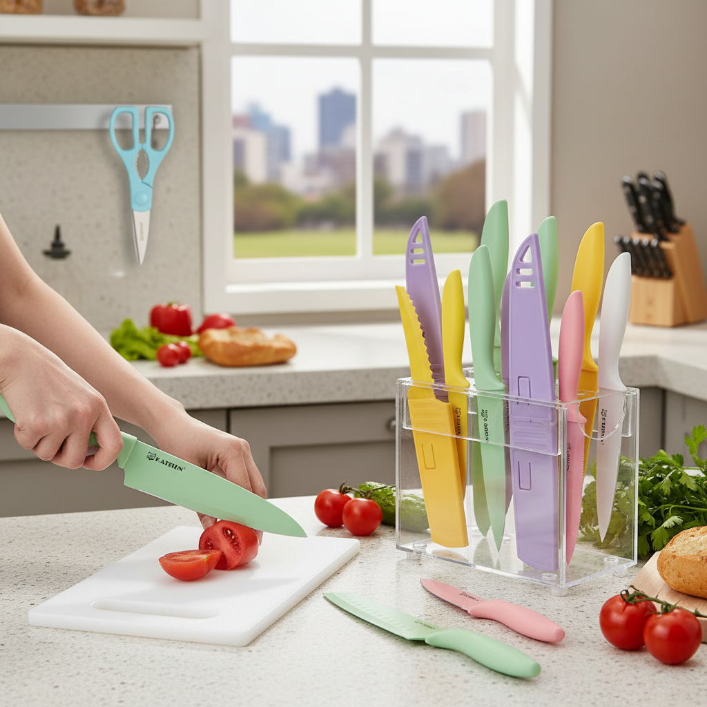30 PC Colorful Knife Set Included Sheathes for knives