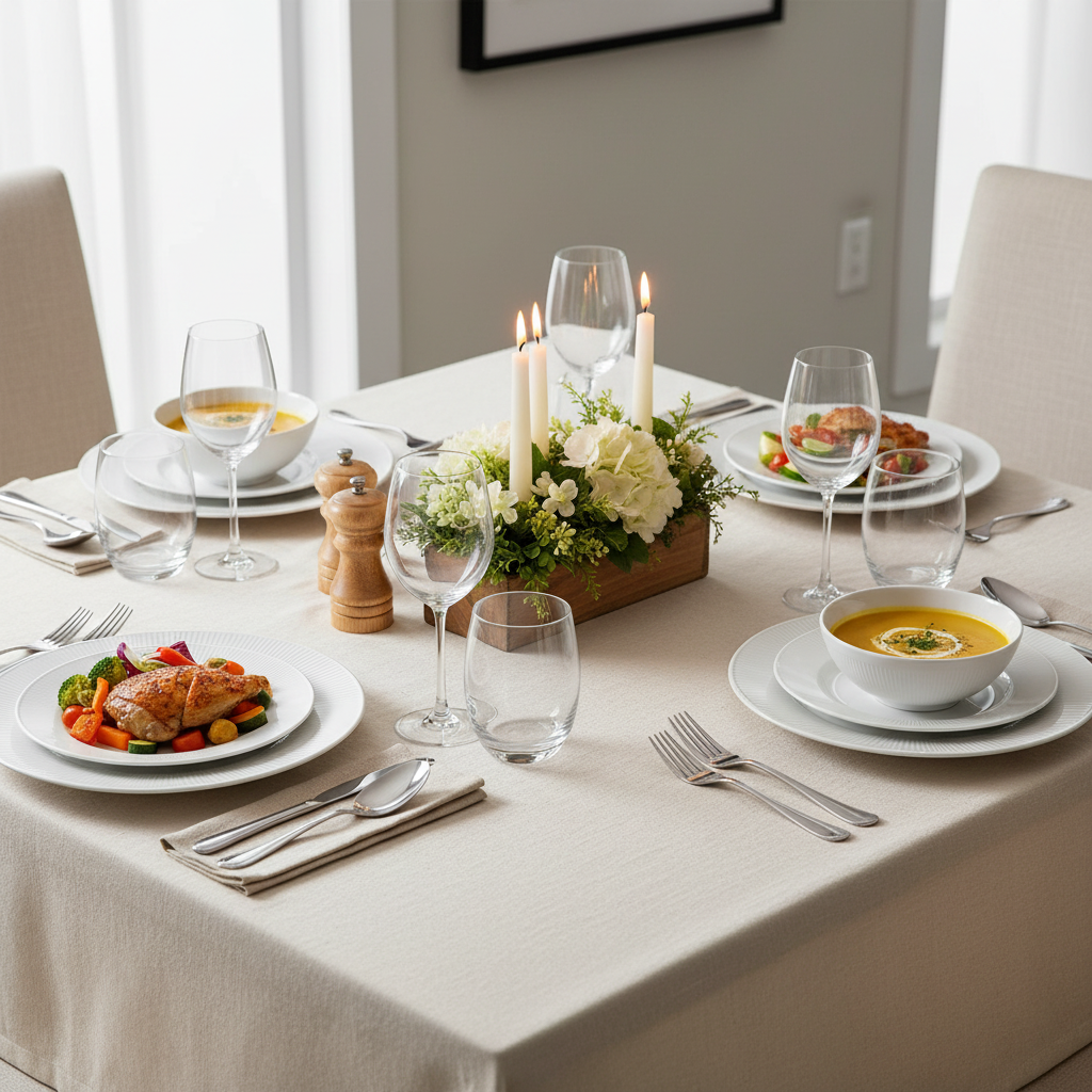 Dandilion 16-Piece Bone China Dinnerware Set – Radial Line Design Service for 4
