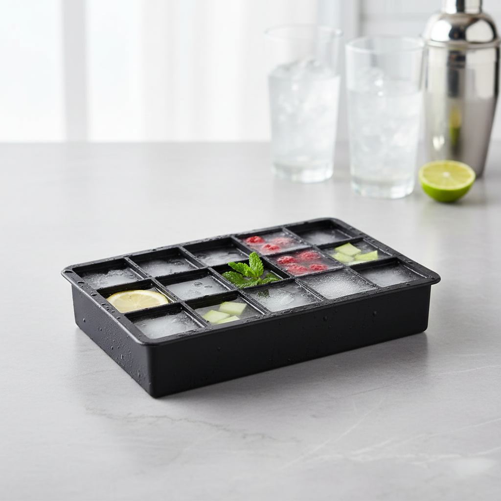 15-Cube Silicone Ice Tray – Easy-Release Mold for Ice, Chocolate & Jelly