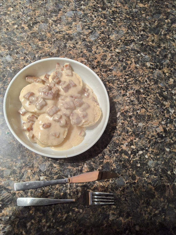 Sausage Biscuits and Gravy the Southern Way