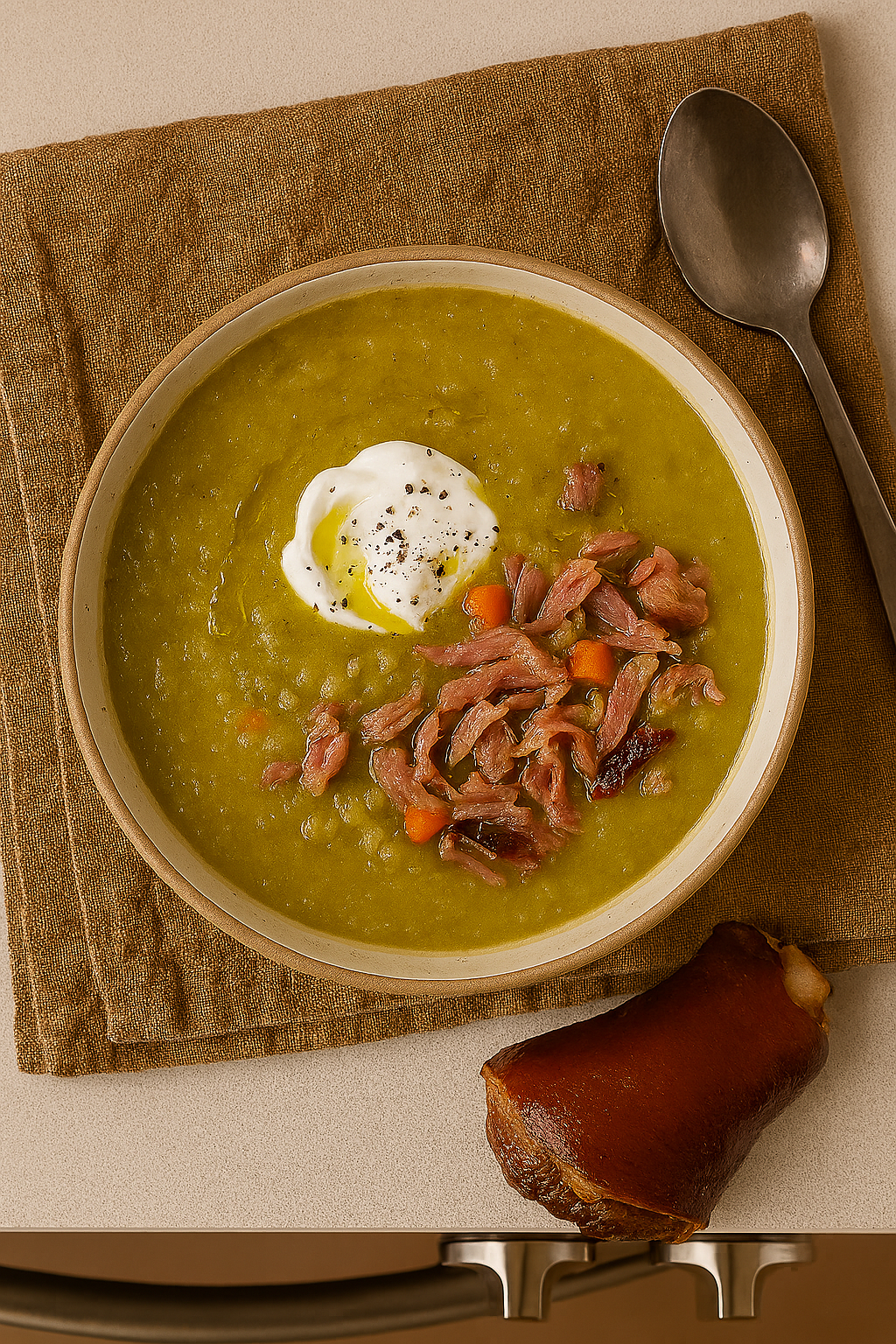 Classic Split Pea Soup with Ham Hock