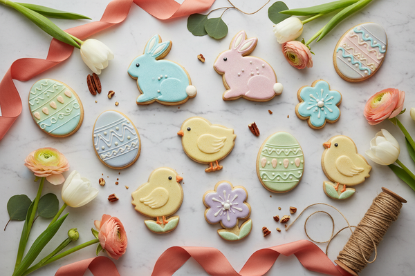 Butter Pecan Cut-Out Cookies with Royal Icing
