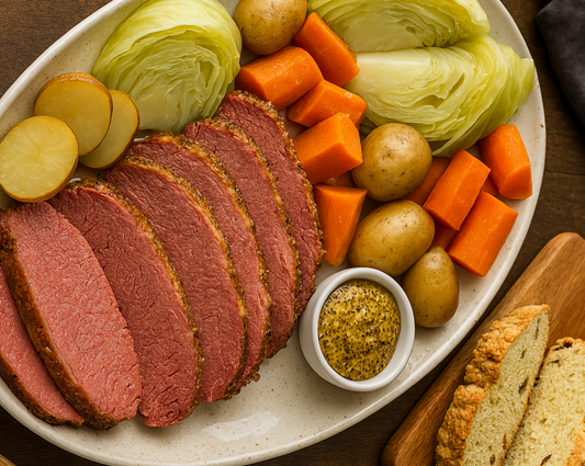 Irish Corned Beef and Cabbage with Traditional Soda Bread