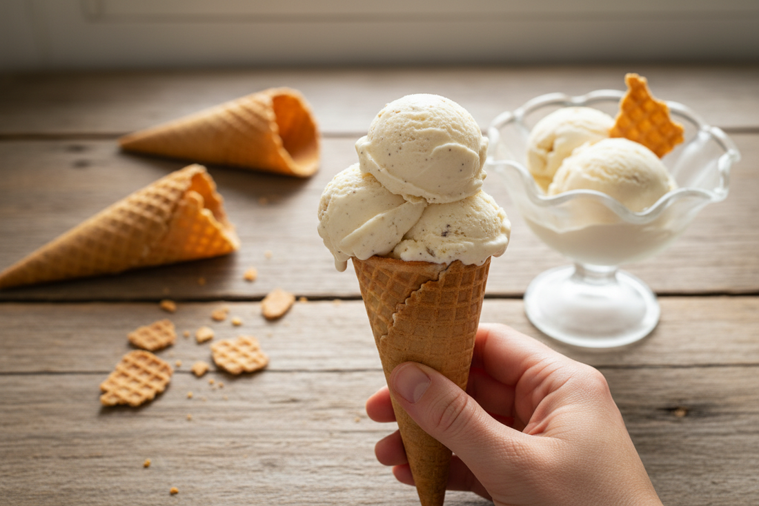 Old-Fashioned Homemade Vanilla Ice Cream — Two Ways