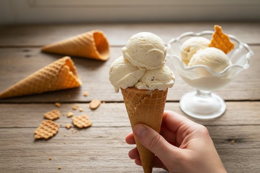 Old-Fashioned Homemade Vanilla Ice Cream — Two Ways
