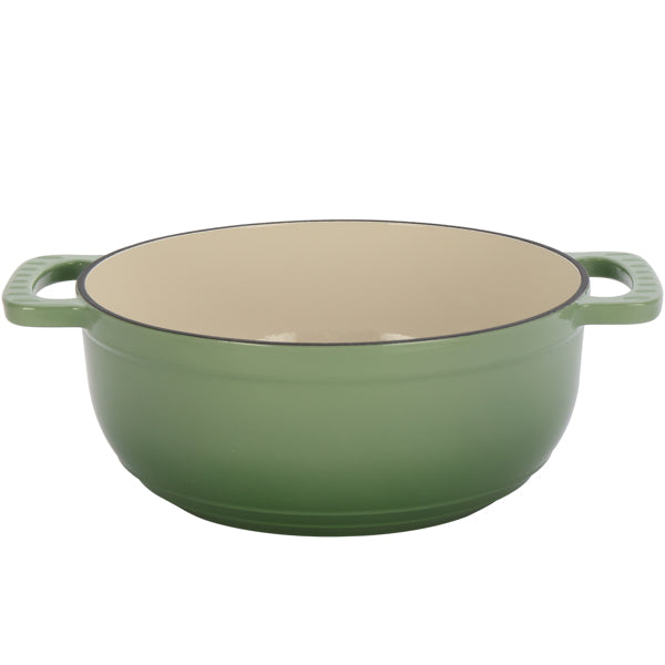 6 QT Enameled Cast Iron Dutch Oven with Lid - Gradient Green