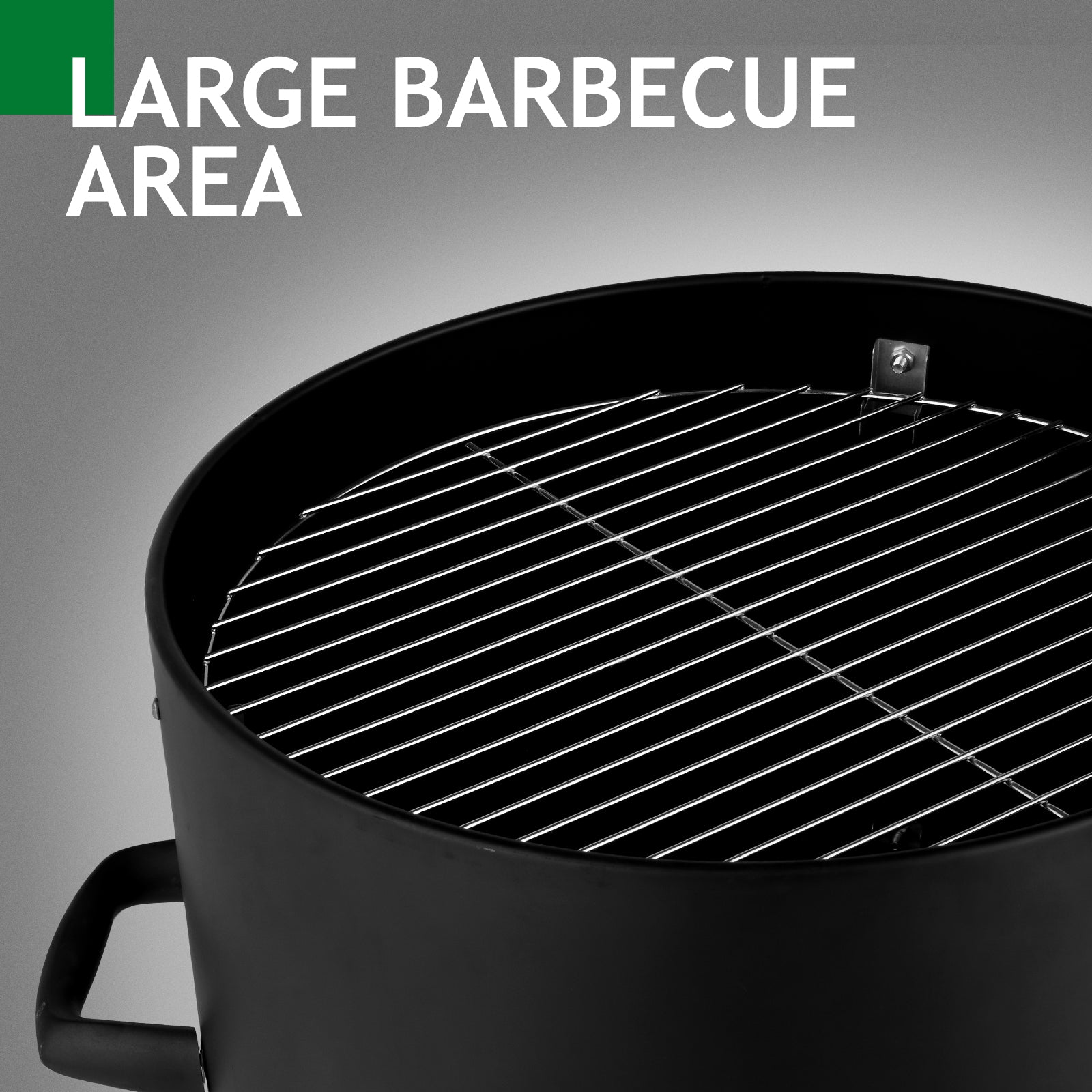 48x48x119cm Oval Cylinder Charcoal Smoker | 3-Layer BBQ Grill with Adjustable Vents