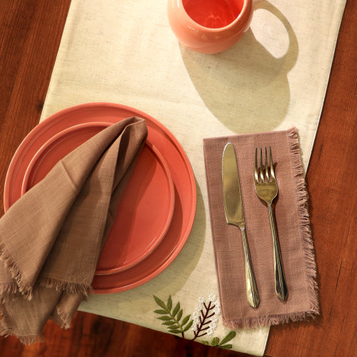 Premium Cotton Napkin Set of 4 - Soft Reusable Dinner Napkins