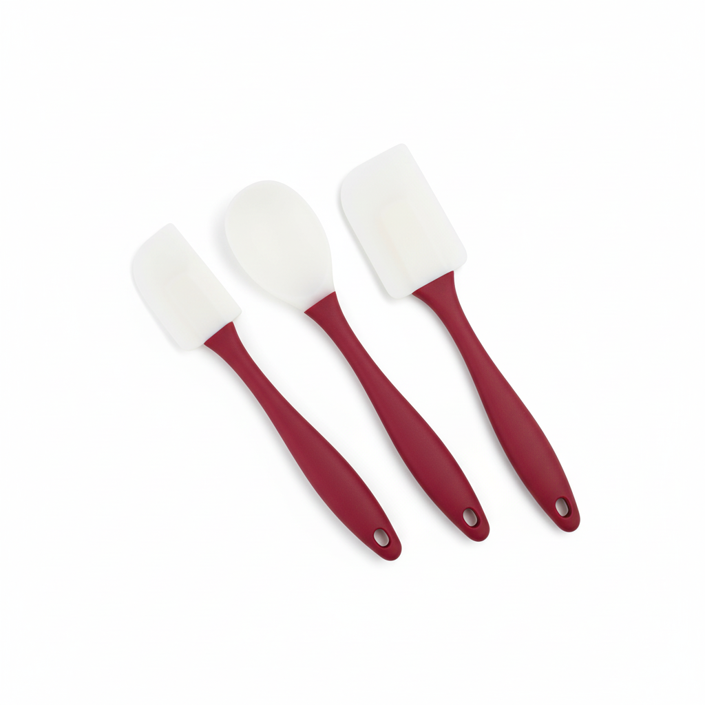 Heavy-Duty Silicone Spatula Set (3-Piece) - Heat Resistant Baking Tools