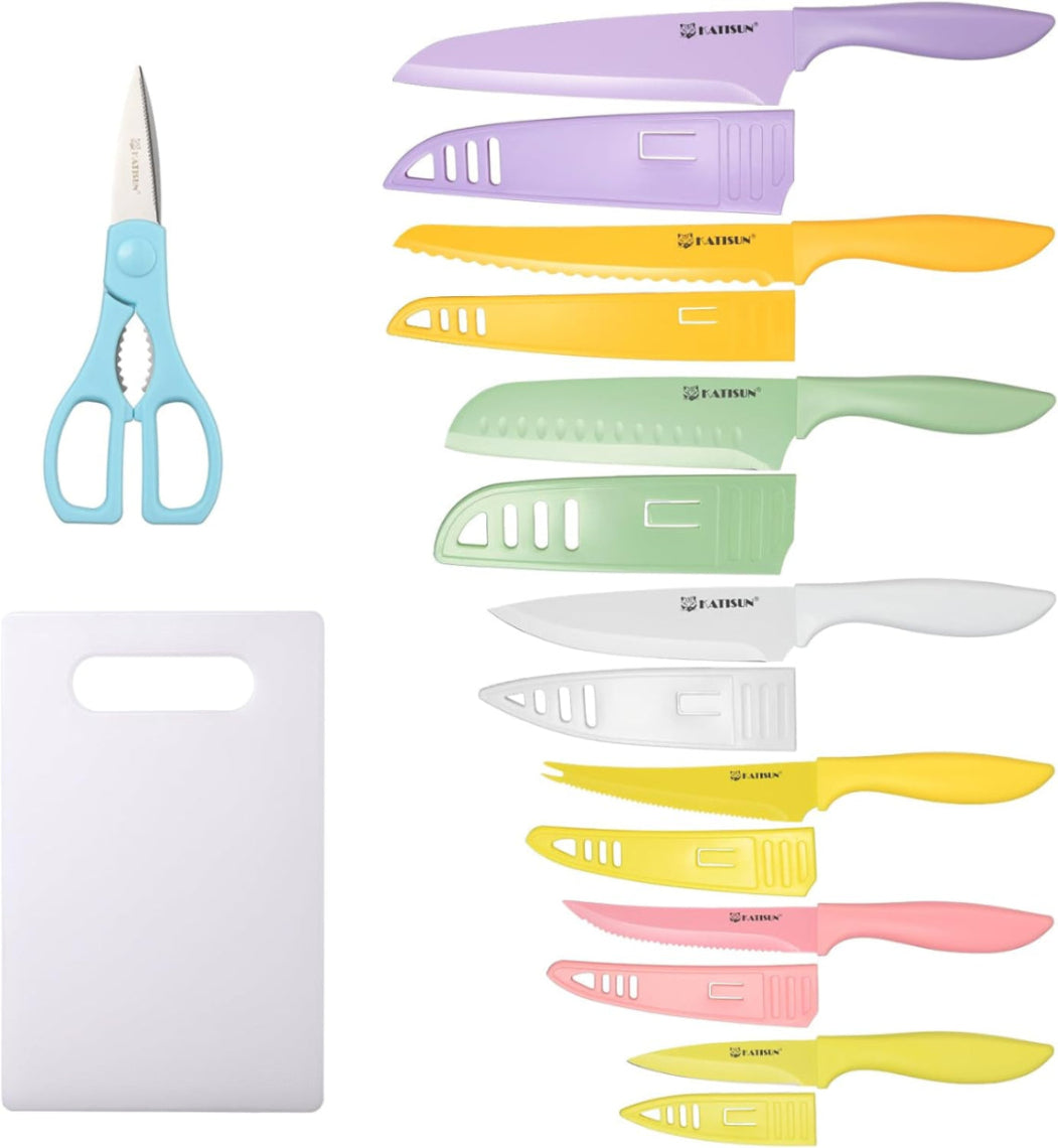 30 PC Colorful Knife Set Included Sheathes for knives