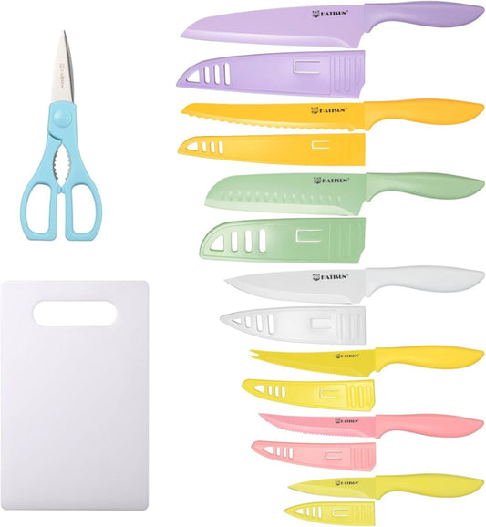 30 PC Colorful Knife Set Included Sheathes for knives