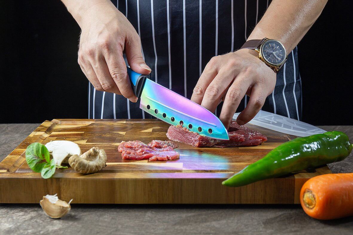 SiliSlick 5-Piece Kitchen Knife Set | Blue Handle
