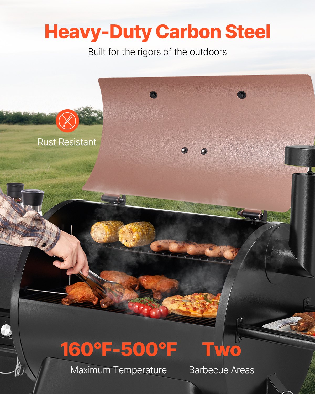 Wood Pellet Grill & Smoker - 575 Sq. In. Cooking Area