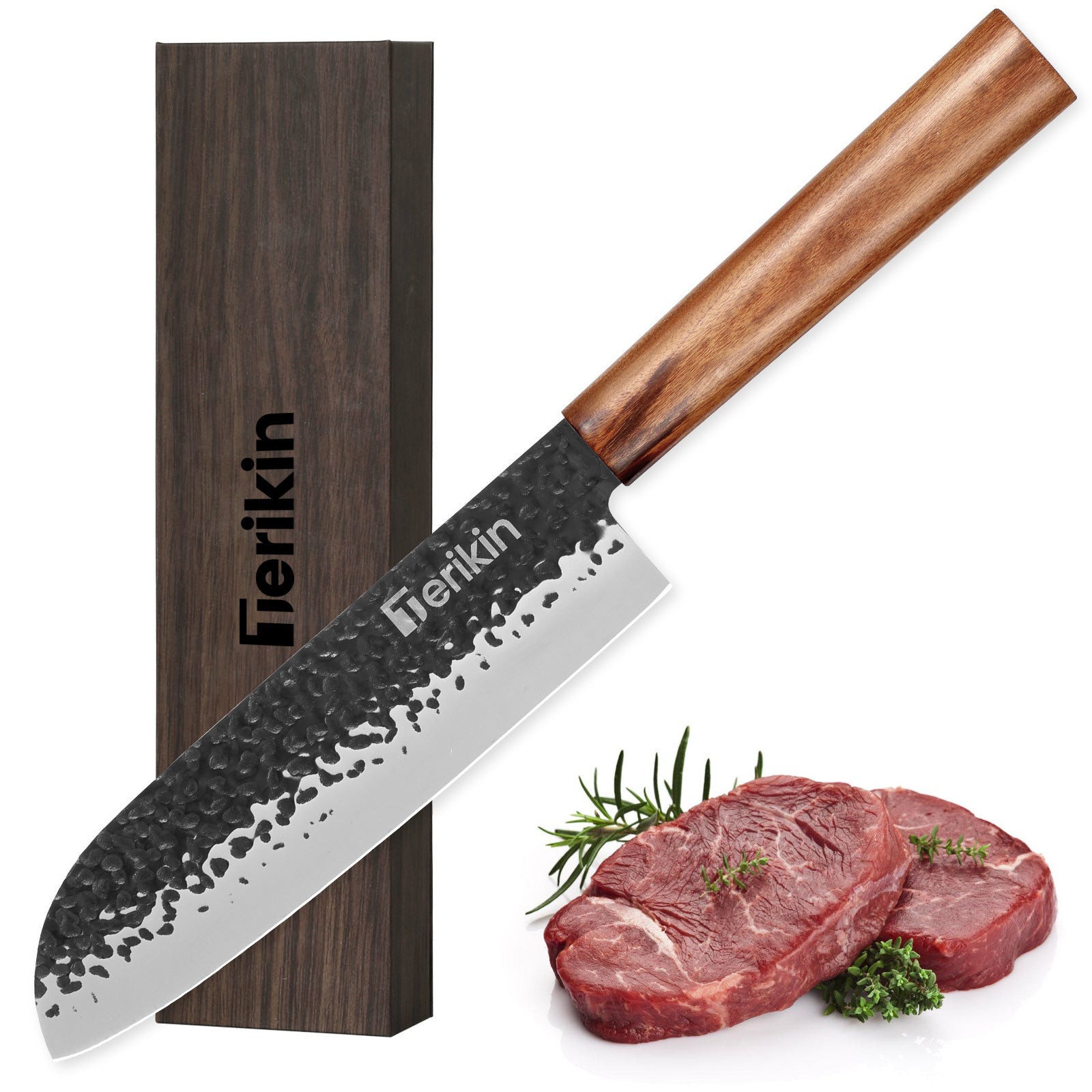 Professional Kiritsuke Santoku Chef Knife 9 Inch – German High Carbon Stainless Steel EN1.4116 Santoku knife