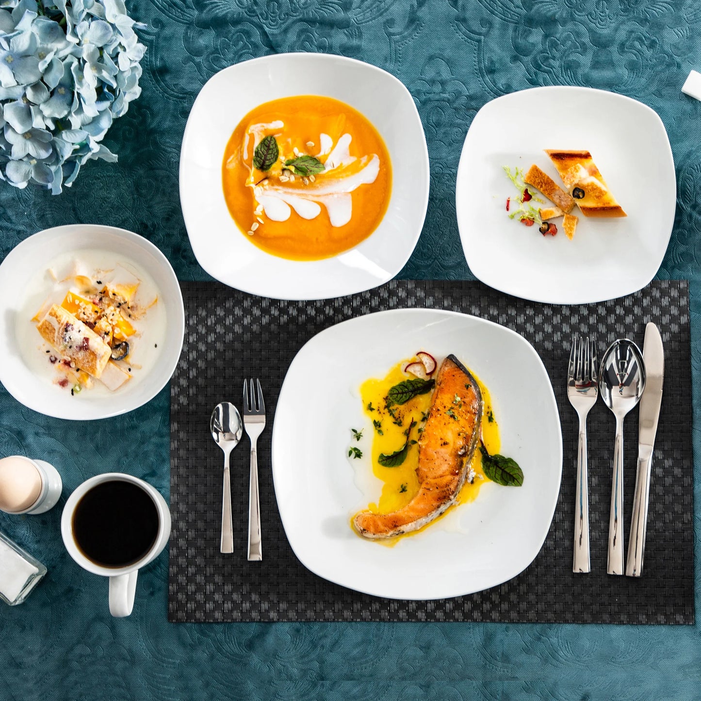 MALACASA Series Elisa 50-Piece Tableware Dinner Set