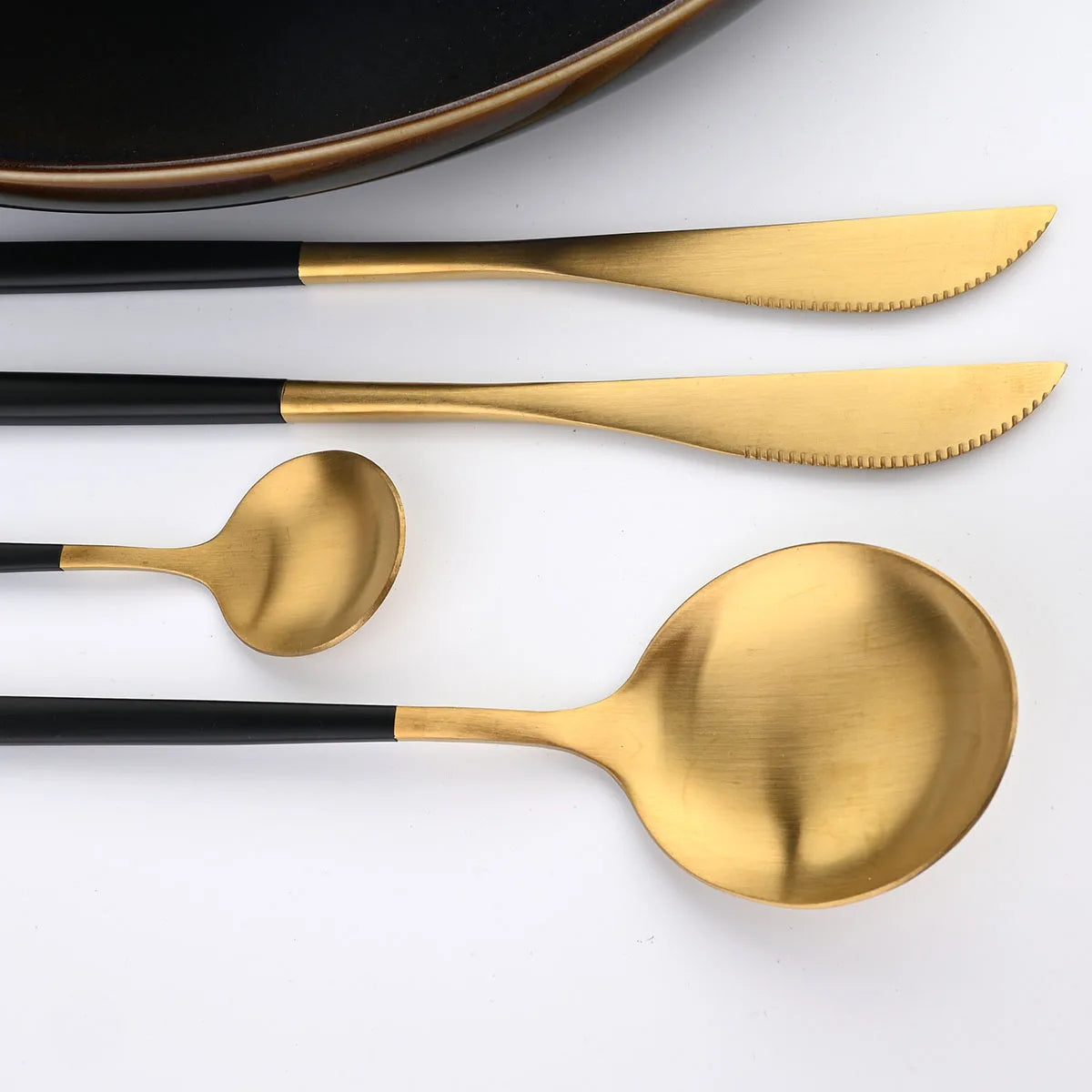 24-Piece Rainbow Titanium Flatware Set – Stainless Steel Cutlery Service for 6
