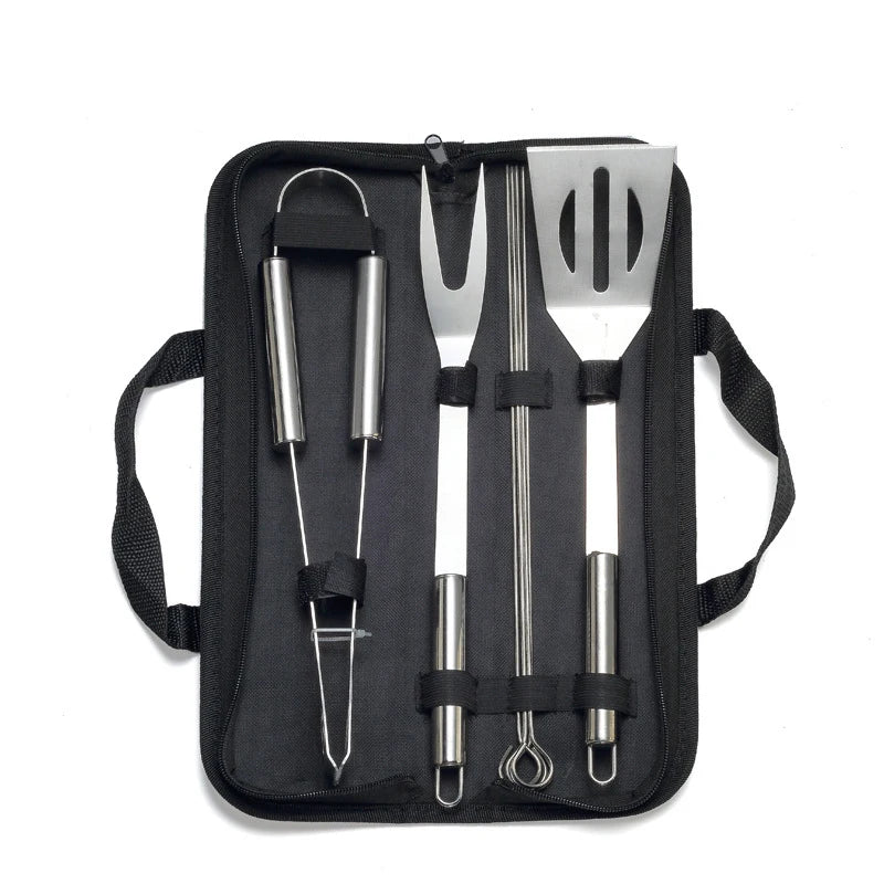 BBQ Grill Utensil Set with Canvas Bag | 3 to 20-Piece Sets 7 Pieces