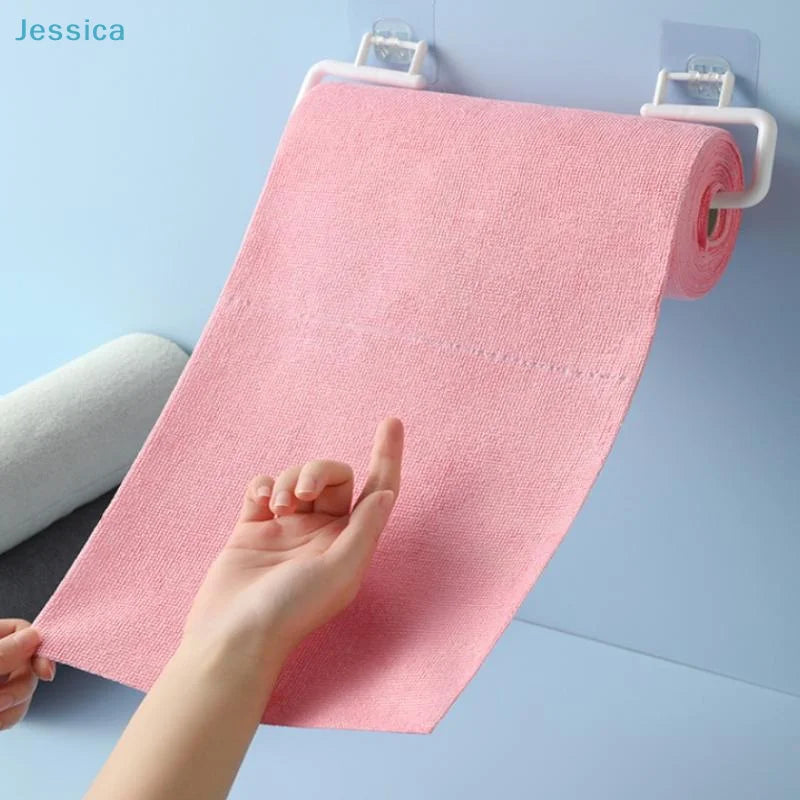 Thickened Microfiber Kitchen Cleaning Towels Roll - Absorbent Reusable Cloths (20x20cm)