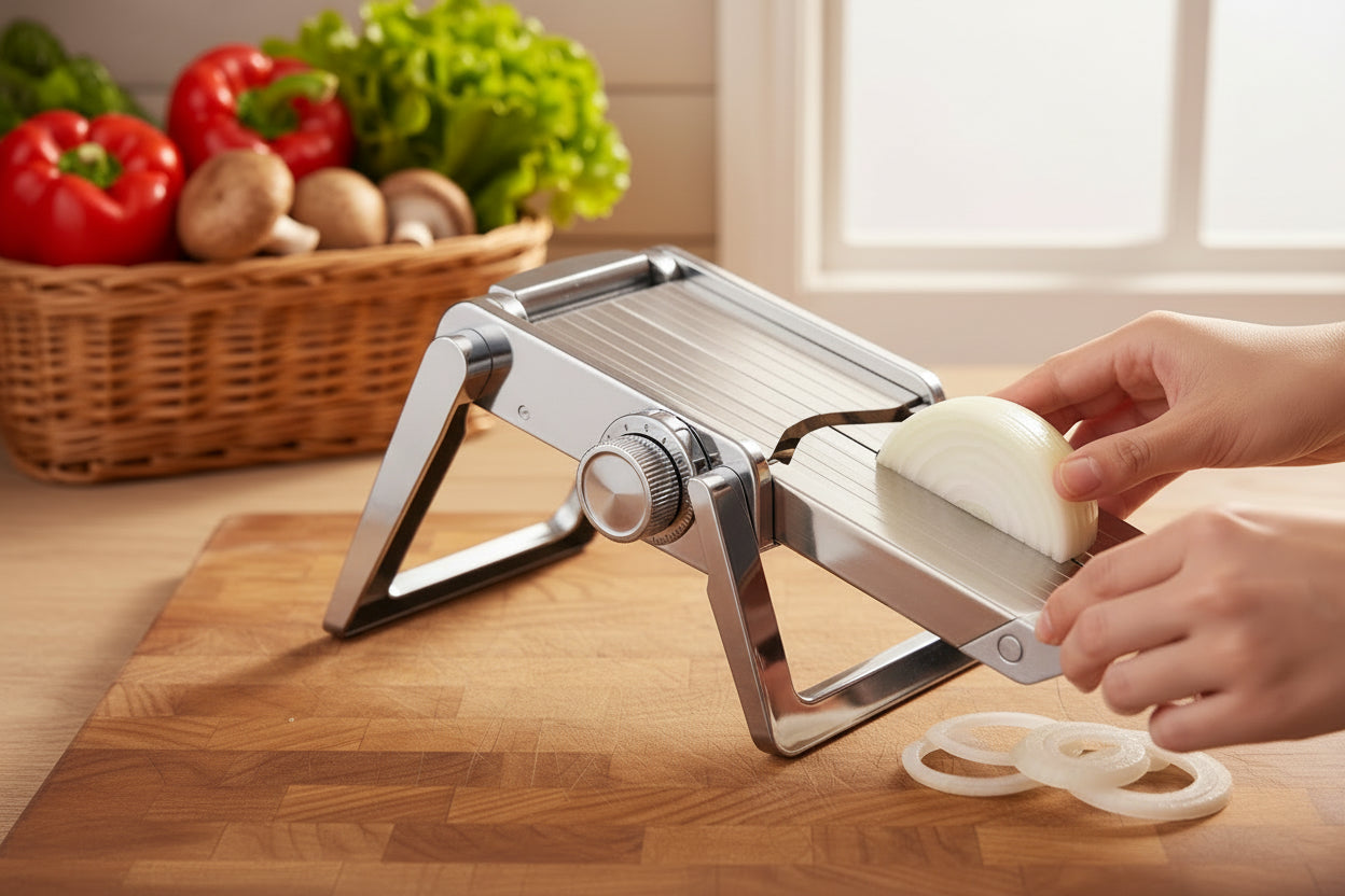 Adjustable Mandoline Food Slicer, Mandoline Slicer for Kitchen, Mandolin, Potato, Tomato, Carrot, Vegetable, Fruit and Onion