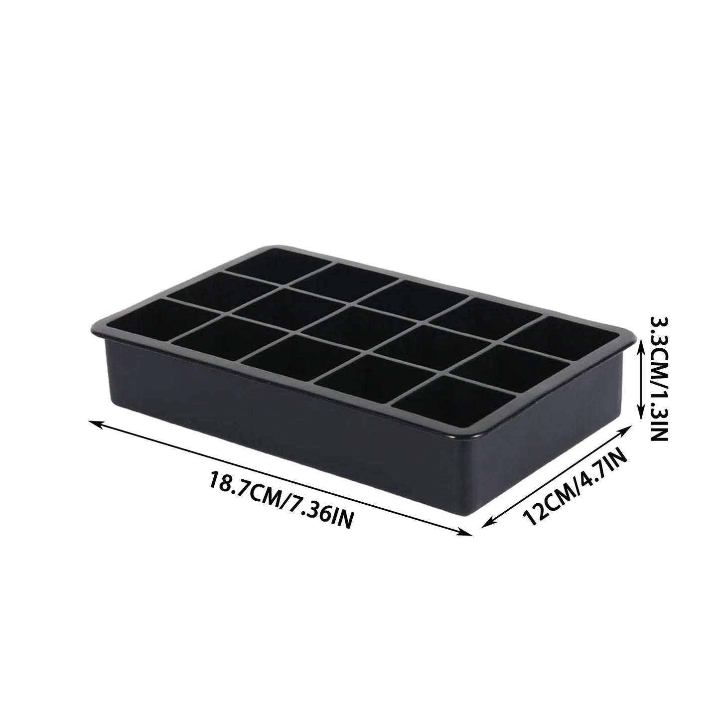 15-Cube Silicone Ice Tray – Easy-Release Mold for Ice, Chocolate & Jelly