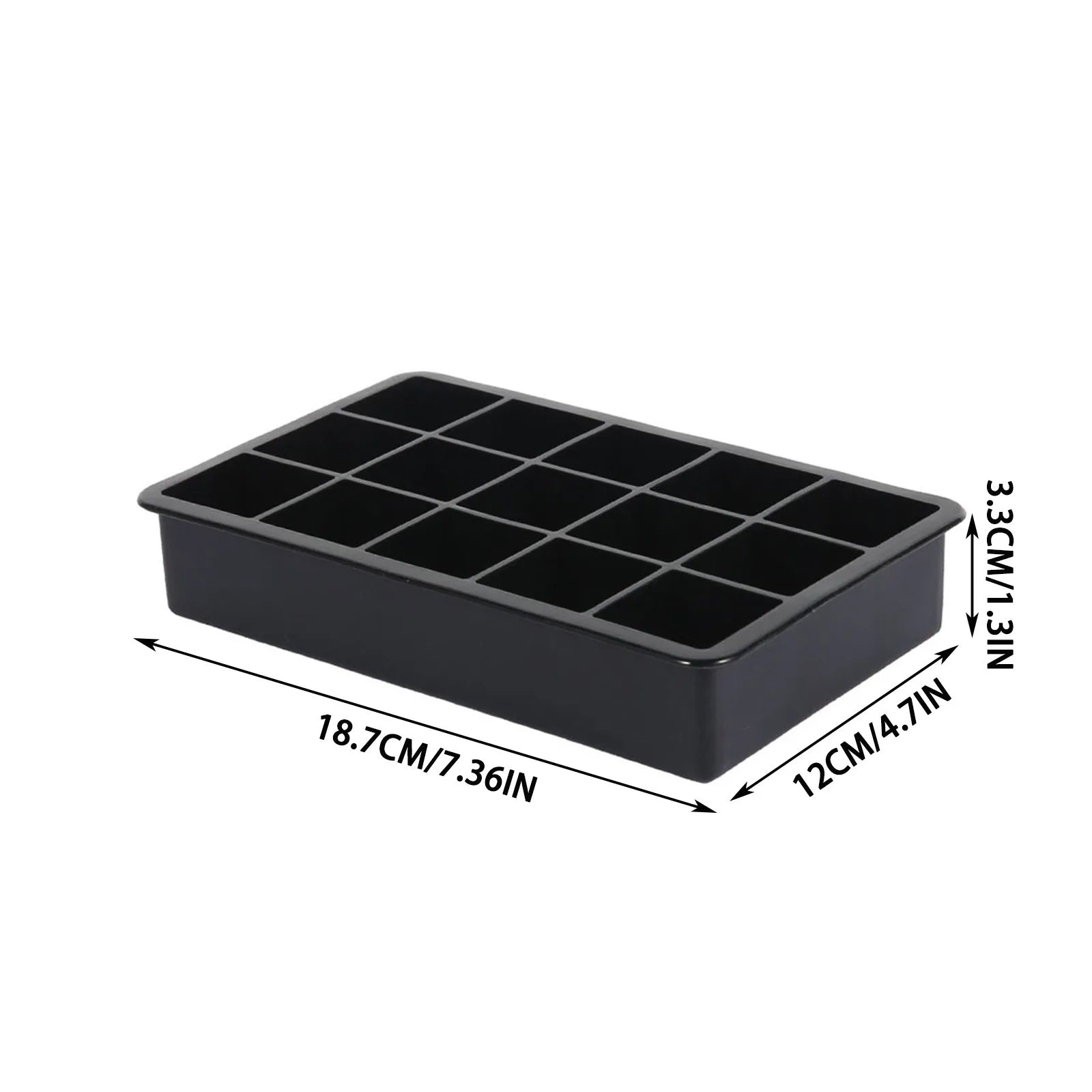 15-Cube Silicone Ice Tray – Easy-Release Mold for Ice, Chocolate & Jelly