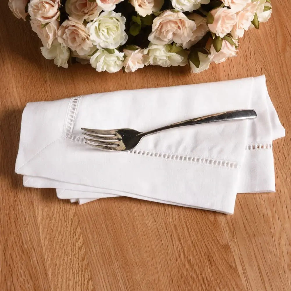 100% Linen Napkins Set of 4 | Handmade Reusable Cloth Napkins for Dining