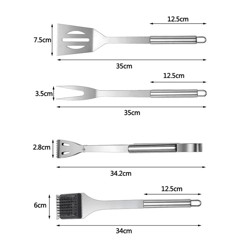 BBQ Grill Utensil Set with Canvas Bag | 3 to 20-Piece Sets