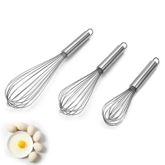 Stainless Steel Balloon Whisk - Manual Egg Beater