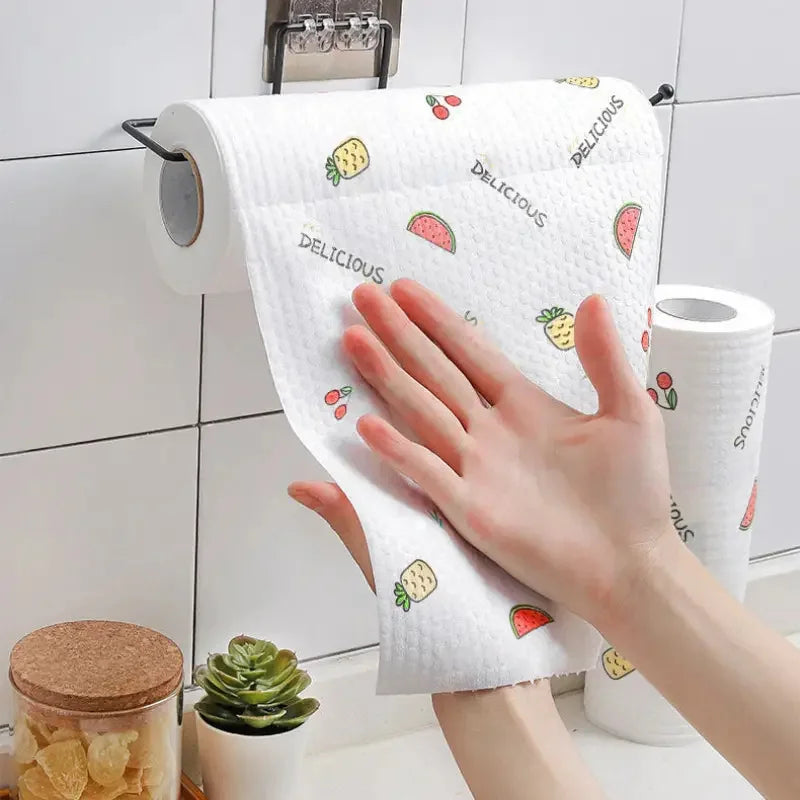 Reusable Washable Cleaning Cloths - 320 Sheets Roll (7.87" x 7.87