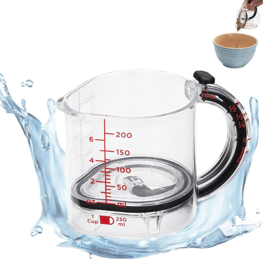 Adjustable Measuring Cup with Scraper-Style Seal Base Multi-Functional Measuring Cup United States