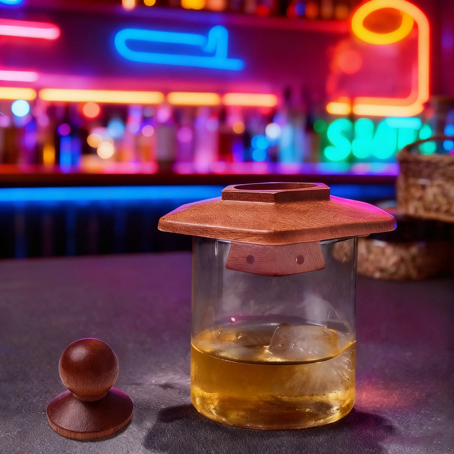 Glass Top Cocktail Smoker Kit | Whiskey Smoker Set with 4 Wood Chip Flavors