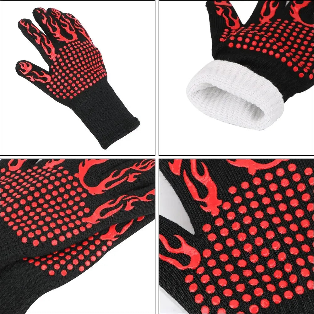 BBQ Gloves – Heat Resistant Up to 500°C | Non-Slip Grill Gloves