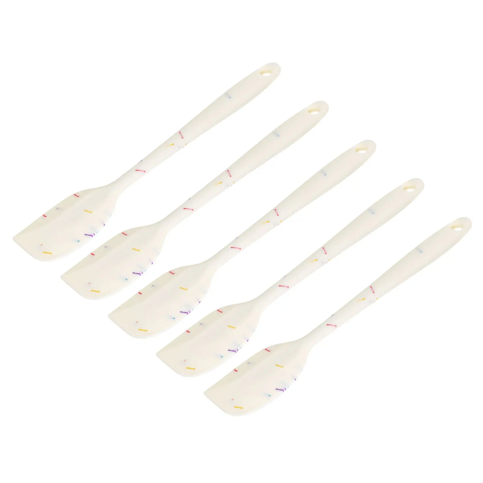 Silicone Spatula Set – Heat-Resistant Baking & Cooking Scrapers White 5pcs United States