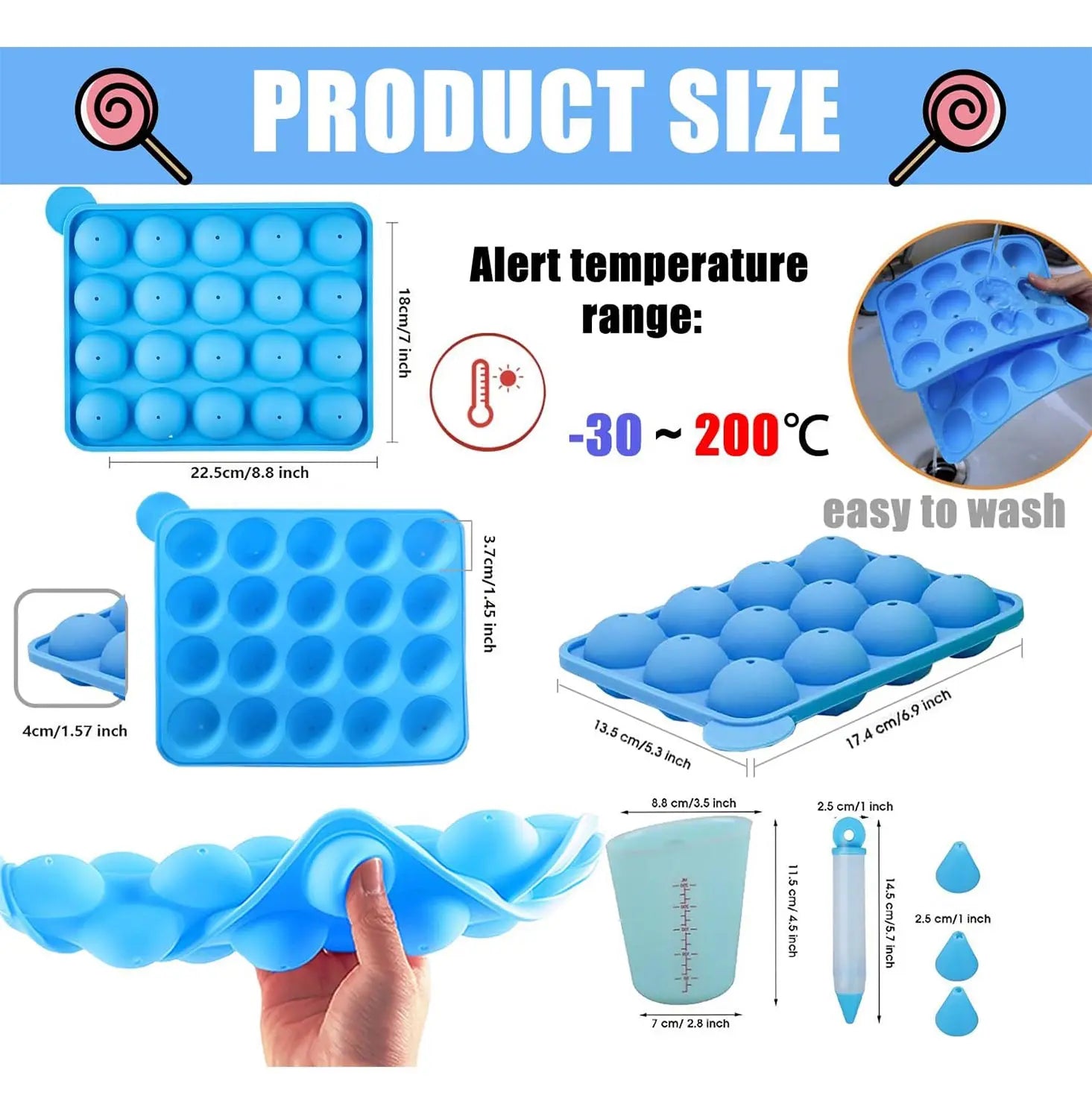 554PCS Cake Pop Maker Kit - Silicone Lollipop Molds Baking Supplies with 3 Tier Display Stand | Chocolate Candy Melting Pot