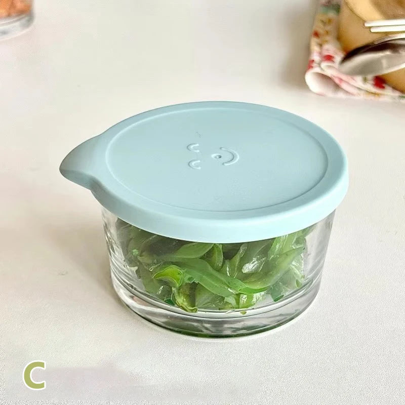 200ml Glass Storage Jars with Airtight Lid | Bubble, Ribbed & Smooth Textures C Smooth Glass