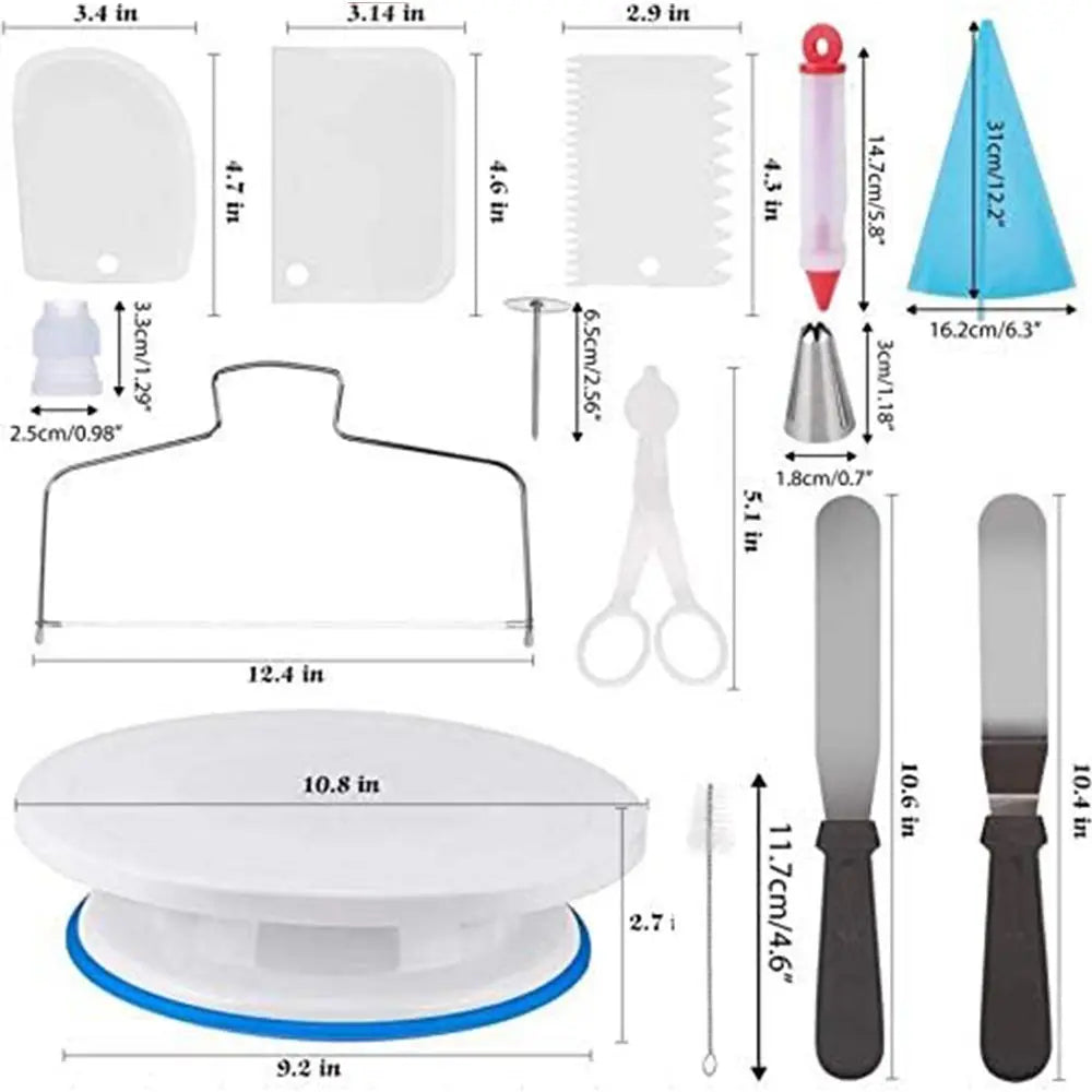 206-Piece Cake Decorating Set – Beginner-Friendly Frosting Tools with Piping Tips & Icing Accessories