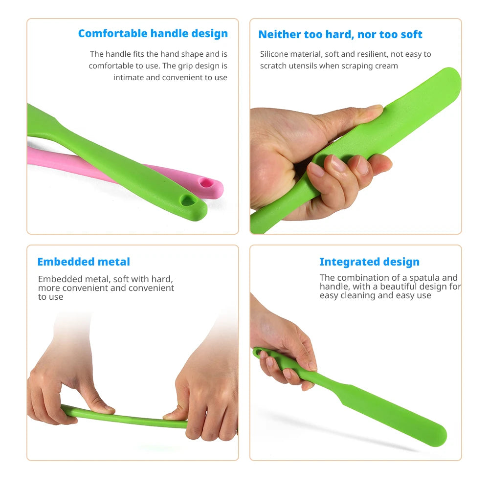 Nordic Silicone Cake Spatula — Wide Food-Grade Scraper for Baking