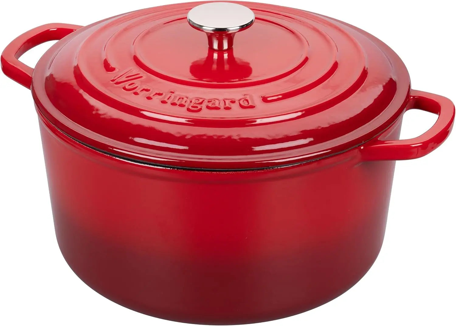 Enameled Cast Iron Dutch Oven Pot with Lid, for Sourdough Bread Baking, Round Dutch Ovens, 6 Quart, United States Red