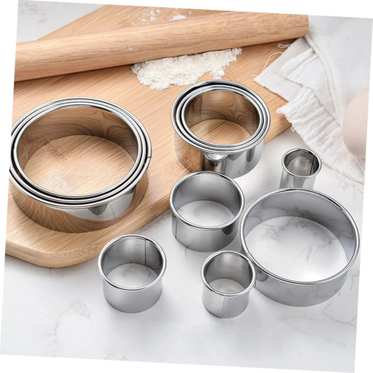 Round Biscuit Cutter Set - 11-Piece Stainless Steel Rings