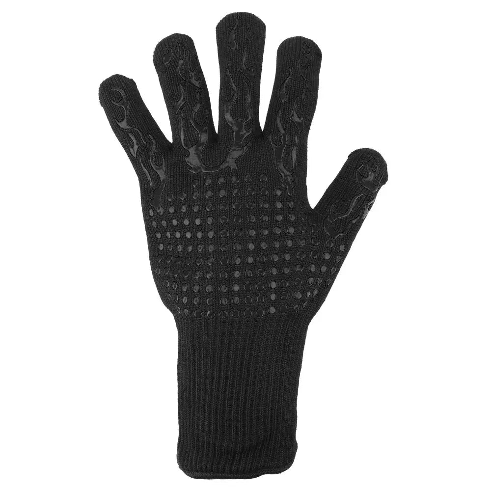 BBQ Gloves – Heat Resistant Up to 500°C | Non-Slip Grill Gloves black