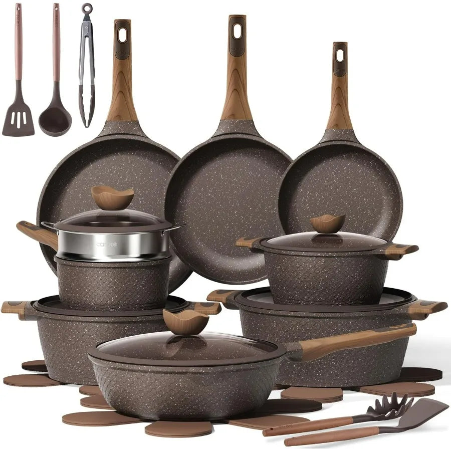 26PCS Pots and Pans Set Non Stick, Induction Cook Ware, PFOA Free United States