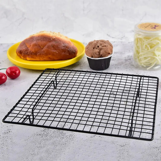 High Carbon Steel Nonstick Cooling Rack - Square Baking Rack (10.23" x 9.05")