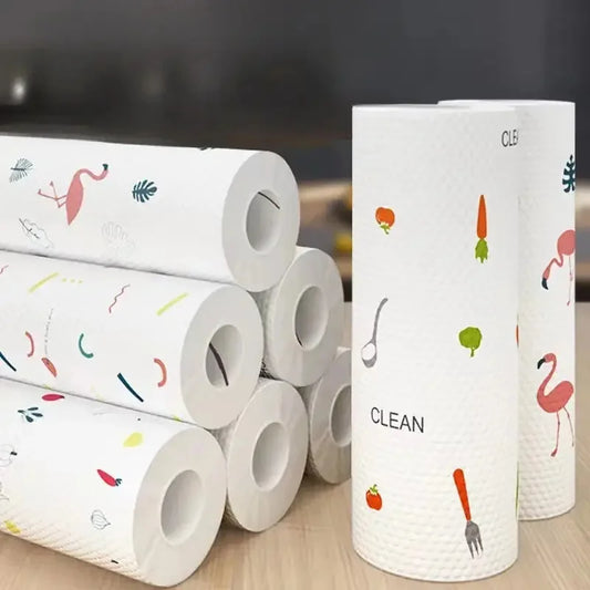 Reusable Washable Cleaning Cloths - 320 Sheets Roll (7.87" x 7.87