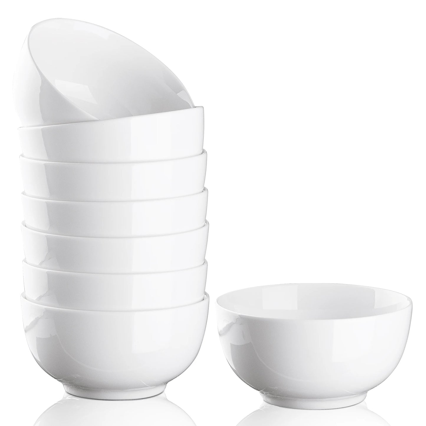 8-Pack Ceramic Salad Bowls - 8oz Serving Bowls White 8pcs 4.5 inch United States