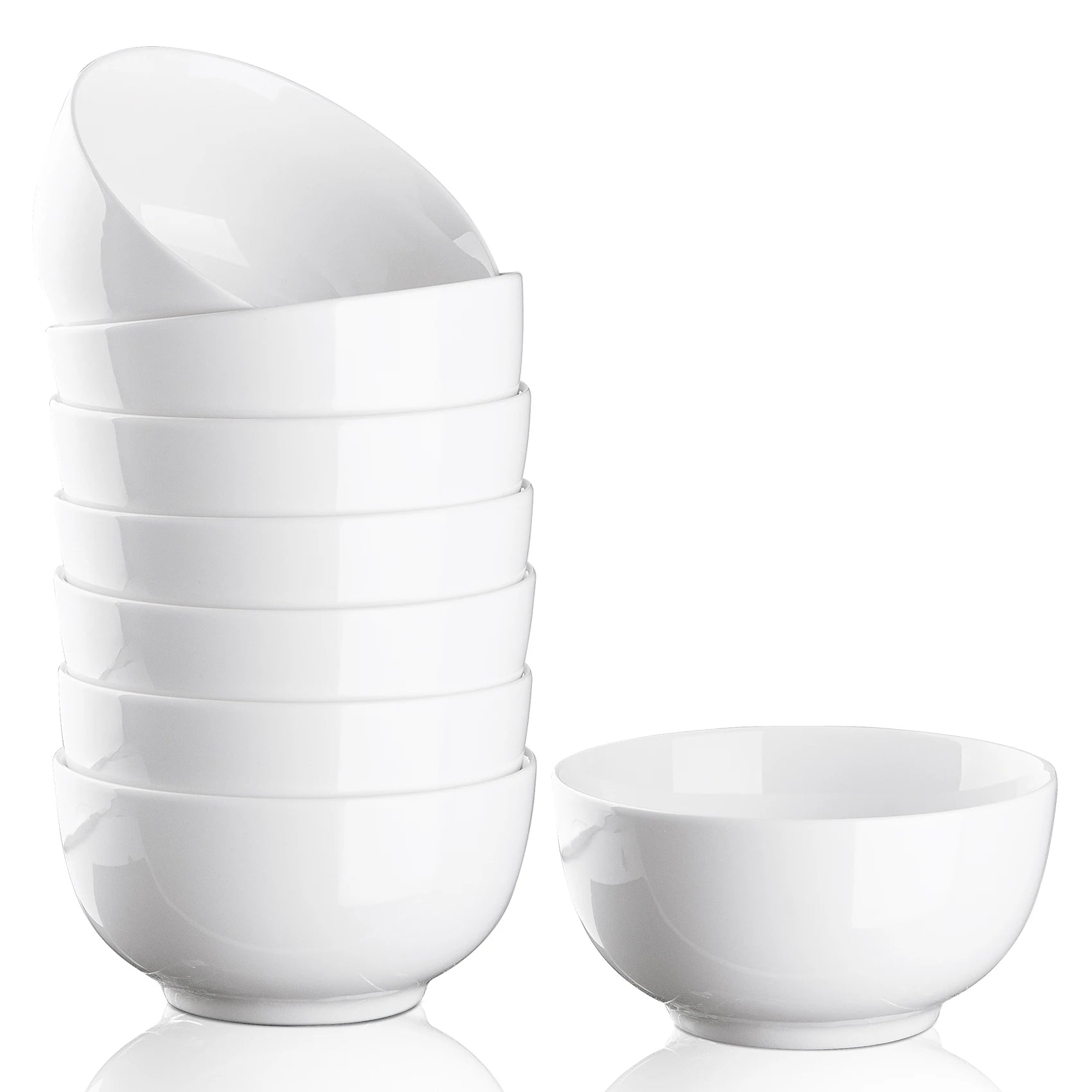8-Pack Ceramic Salad Bowls - 8oz Serving Bowls White 8pcs 4.5 inch United States