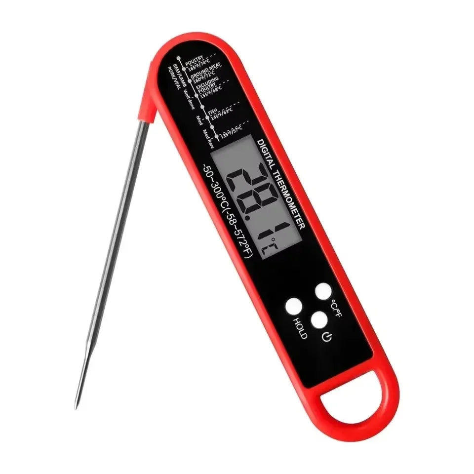 Instant Read Meat Thermometer Red